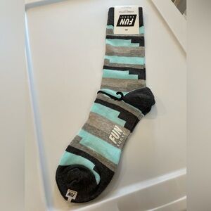 Blue & Gray Patterned Men’s Crew Socks